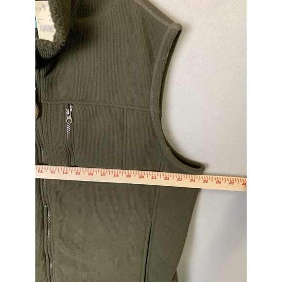 Eddie Bauer Vest Mens Size XL Brown Full Zip Ribbed Outdoor Fleece Pockets - Picture 8 of 10